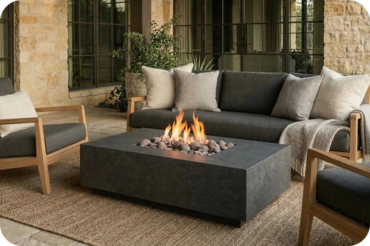Prism Hardscapes Tavola 7 Rectangle 60in Gas Fire Table
