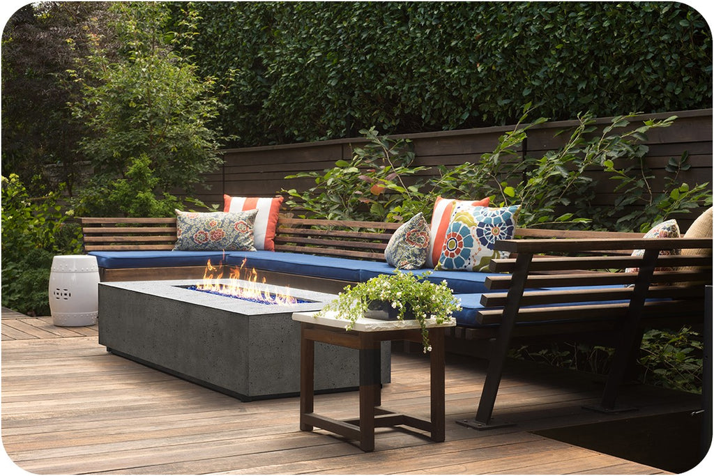 Prism Hardscapes Tavola 1 Rectangle Gas Fire Pit Table