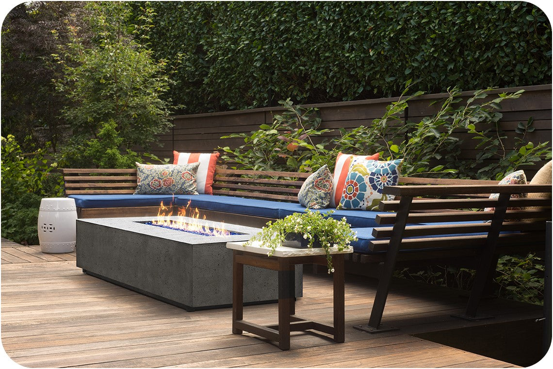 Prism Hardscapes Tavola 1 Rectangle Gas Fire Pit Table