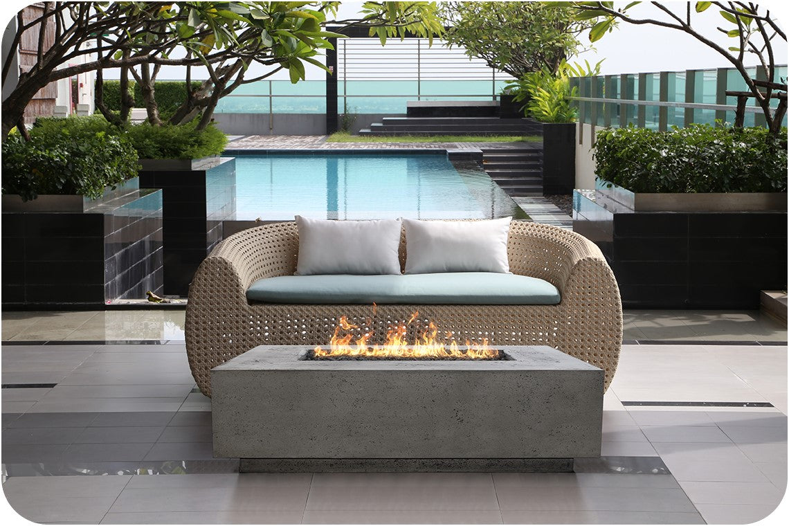 Prism Hardscapes Tavola 1 Rectangle Gas Fire Pit Table