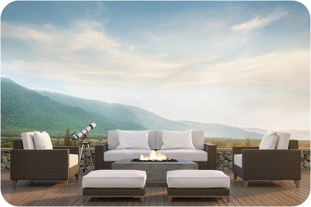 Prism Hardscapes Tavola 1 Rectangle Gas Fire Pit Table