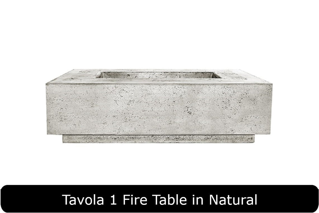 Prism Hardscapes Tavola 1 Rectangle Gas Fire Pit Table
