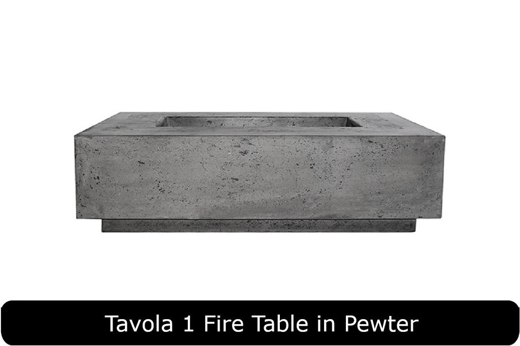 Prism Hardscapes Tavola 1 Rectangle Gas Fire Pit Table