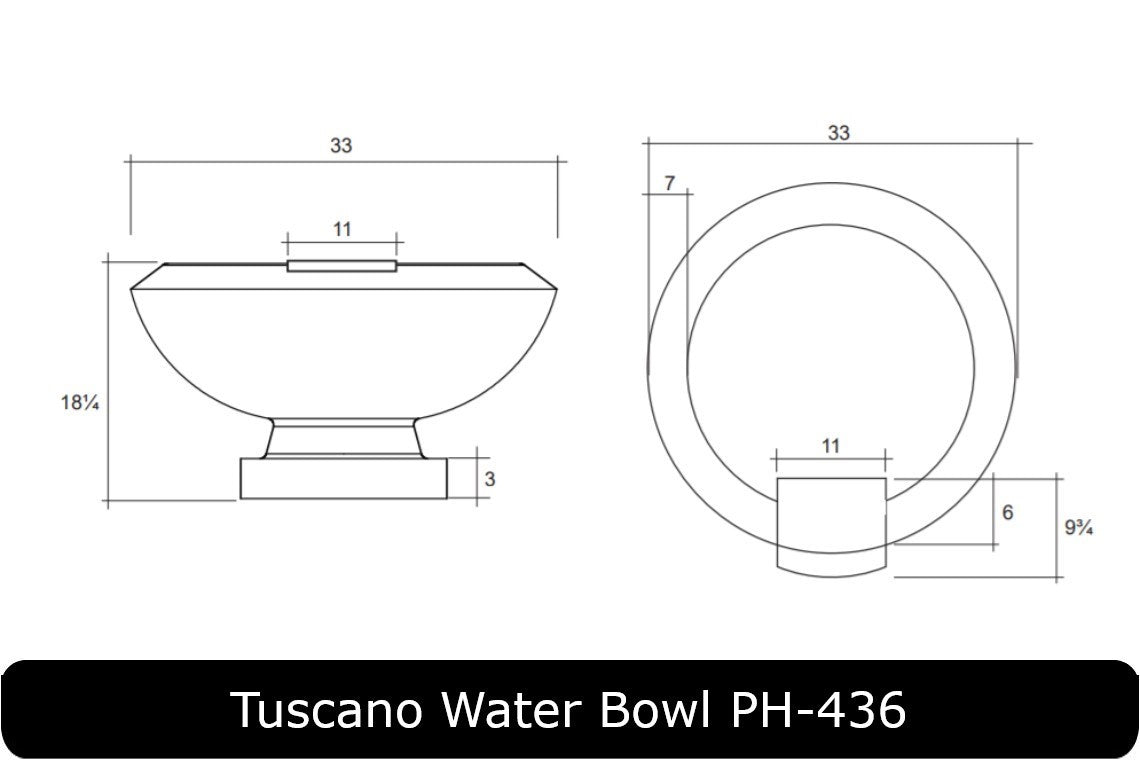 Prism Hardscapes Toscano Concrete Water Bowl