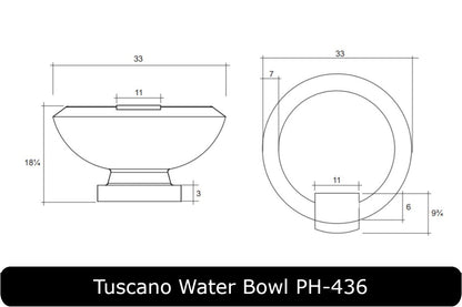 Prism Hardscapes Toscano 33in Round Water Bowl