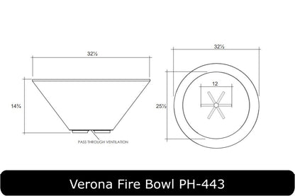Prism Hardscapes Verona 32in Round Gas Fire Bowl
