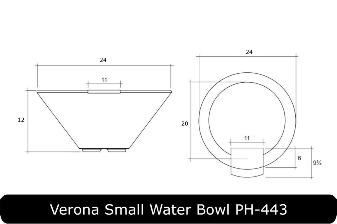 Prism Hardscapes Verona Small Concrete Water Bowl
