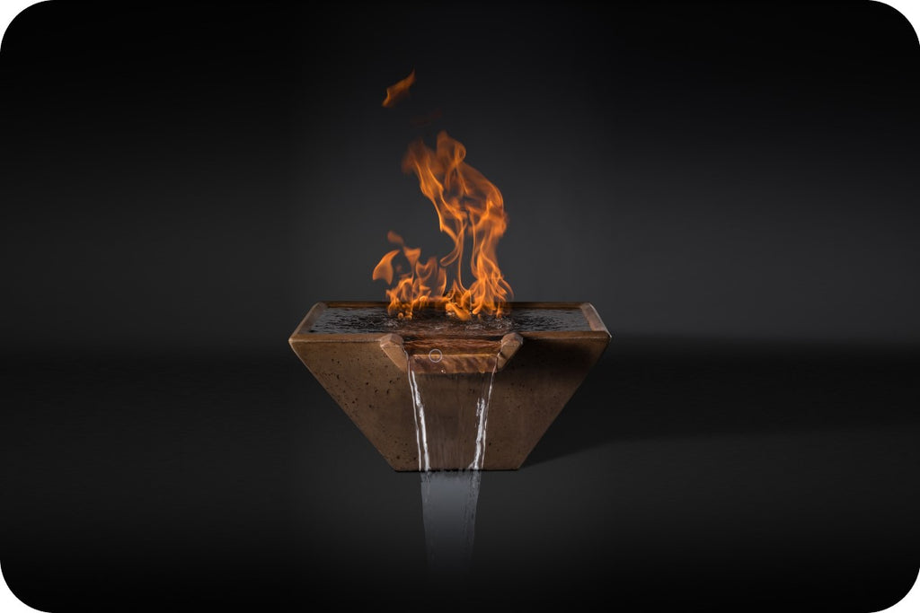 Slick Rock Cascade Square Fire & Water Bowl