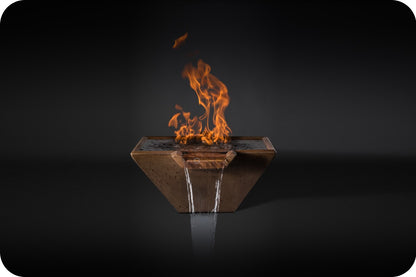 Slick Rock Cascade Square Gas Fire & Water Bowl