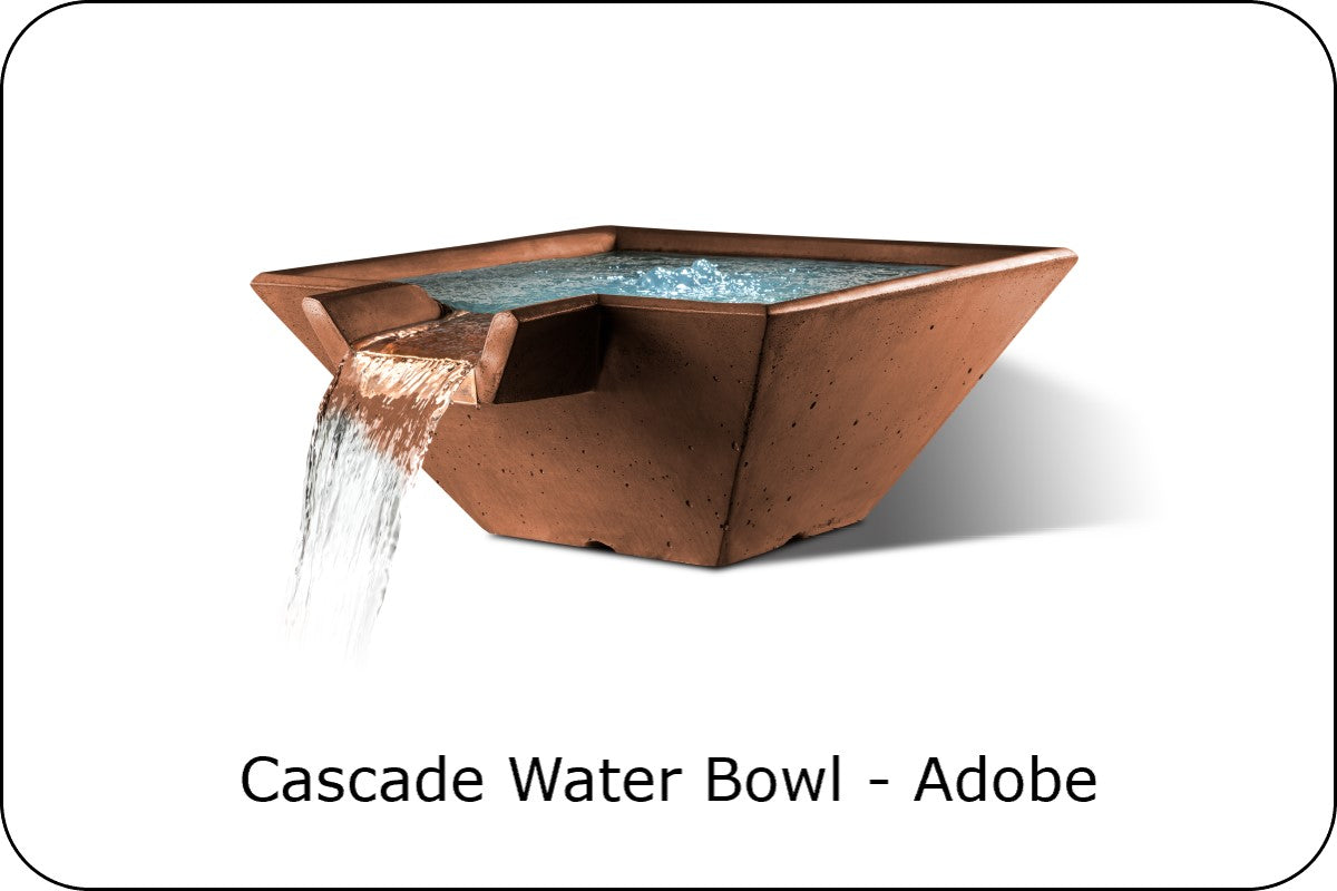 Slick Rock Cascade Square Gas Fire & Water Bowl