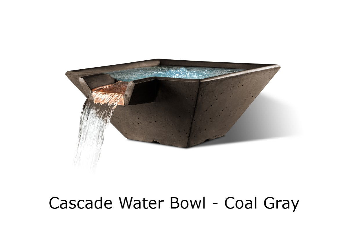 Slick Rock Cascade Square Gas Fire & Water Bowl
