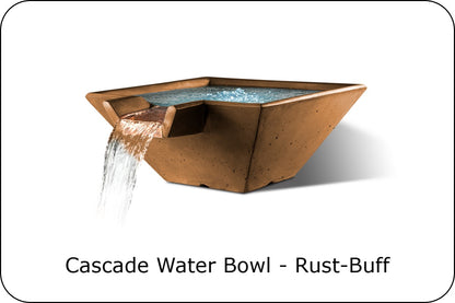 Slick Rock Cascade Square Gas Fire & Water Bowl