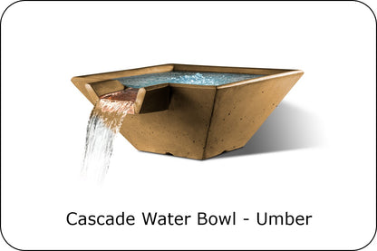 Slick Rock Cascade Square Gas Fire & Water Bowl