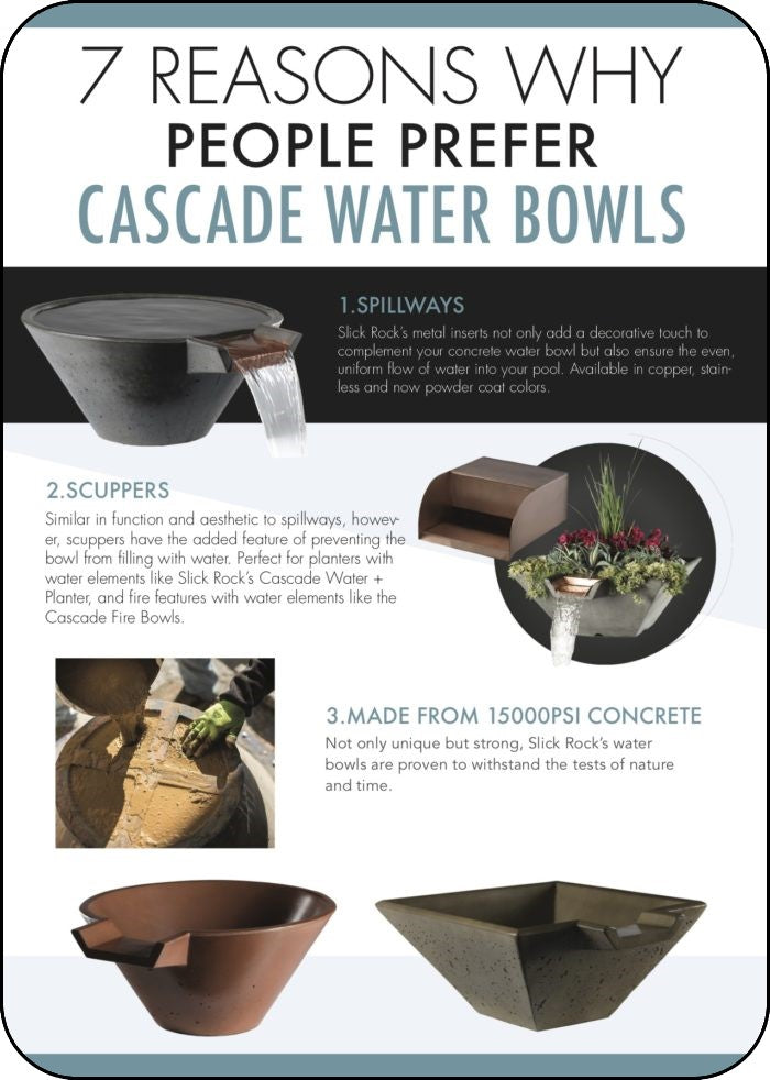 Slick Rock Cascade Square Fire & Water Bowl