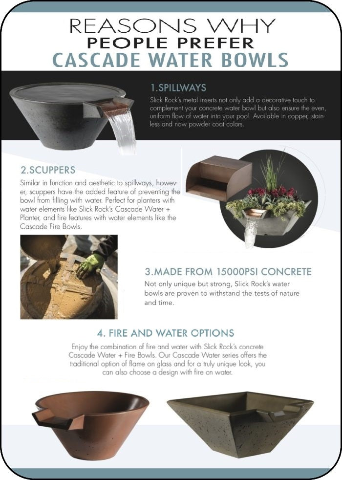 Slick Rock Cascade Round Gas Fire & Water Bowl
