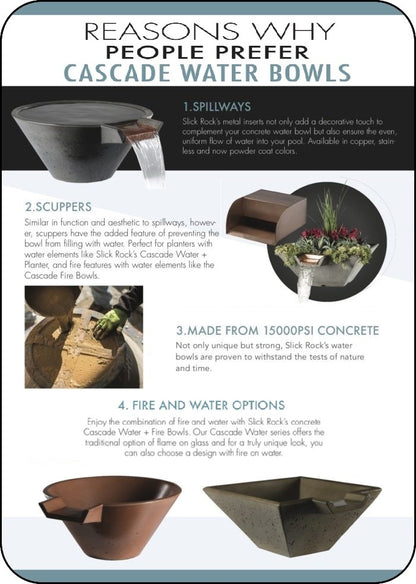 Slick Rock Cascade Round Gas Fire & Water Bowl