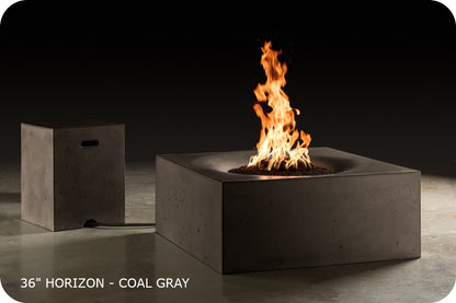 Slick Rock Horizon Square Gas Fire Table