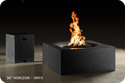 Slick Rock Horizon Square Gas Fire Table