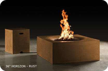 Slick Rock Horizon Square Gas Fire Table
