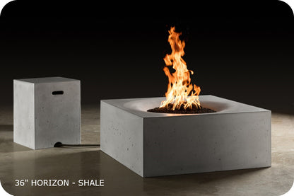 Slick Rock Horizon Square Gas Fire Table