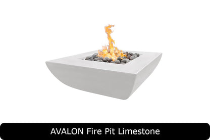 The Outdoor Plus Avalon Wide Ledge Square Gas Fire Pit