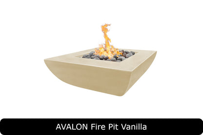 The Outdoor Plus Avalon Wide Ledge Square Gas Fire Pit