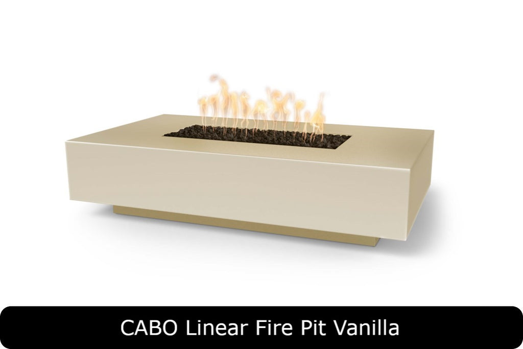The Outdoor Plus Cabo Rectangle Gas Fire Pit