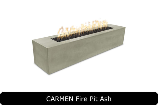 The Outdoor Plus Carmen Rectangle Gas Fire Pit