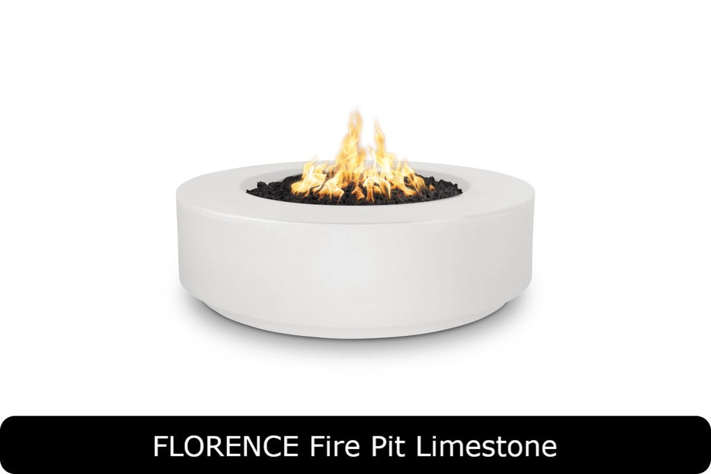The Outdoor Plus Florence 12in Tall Round Gas Fire Pit