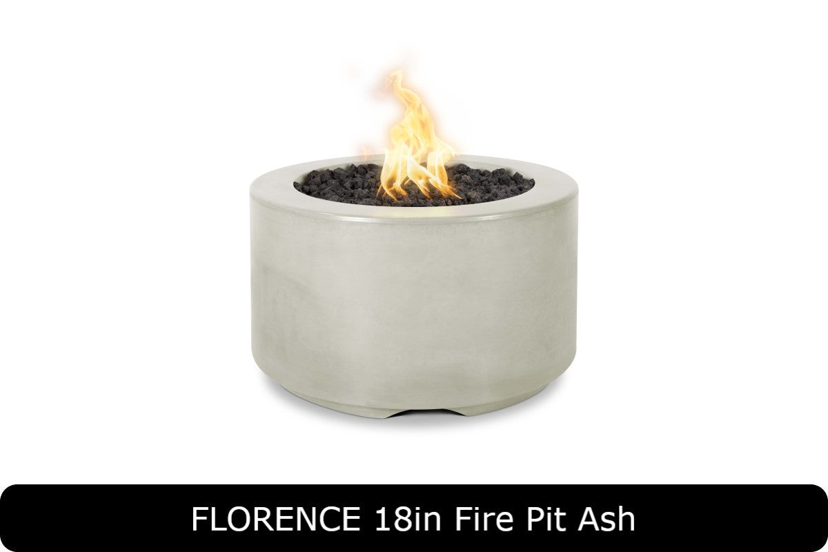 The Outdoor Plus Florence 18in Tall Round Gas Fire Pit