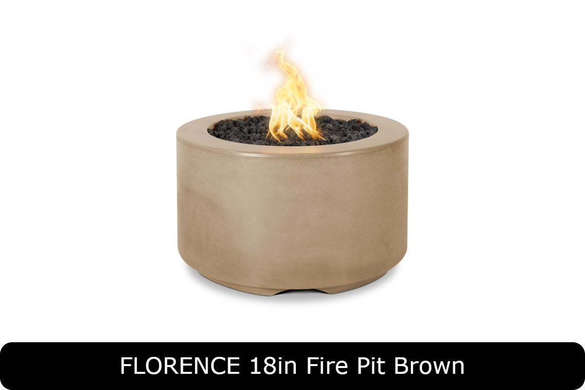 The Outdoor Plus Florence 18in Tall Round Gas Fire Pit