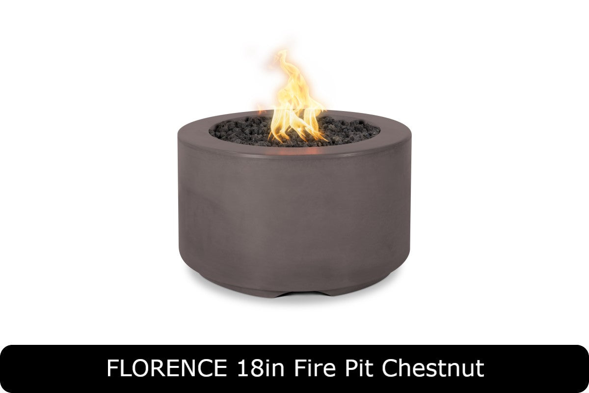 The Outdoor Plus Florence 18in Tall Round Gas Fire Pit