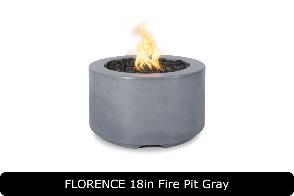 The Outdoor Plus Florence 18in Tall Round Gas Fire Pit