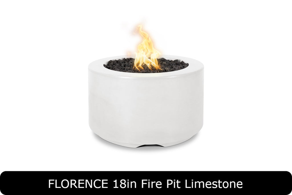 The Outdoor Plus Florence 18in Tall Round Gas Fire Pit