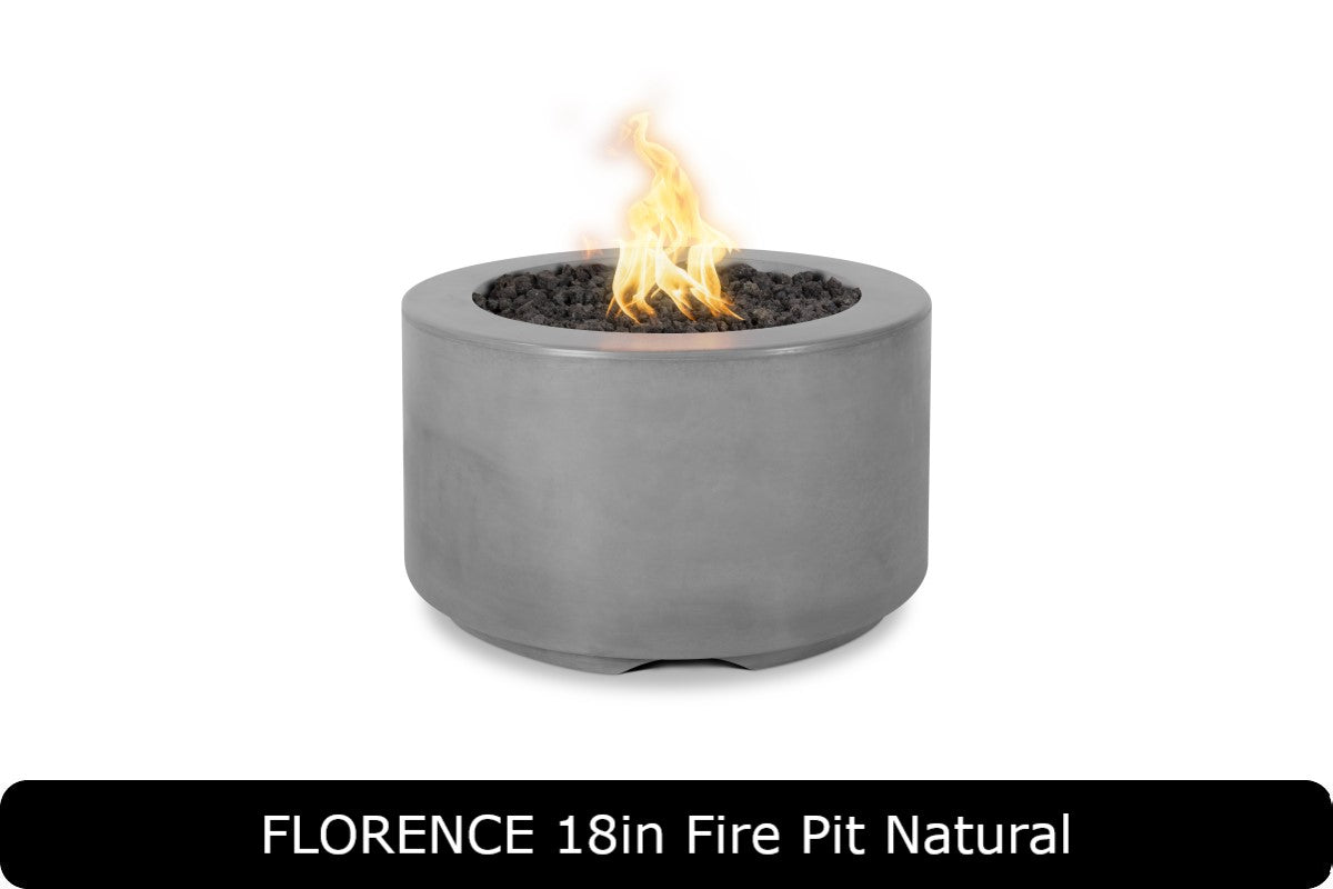 The Outdoor Plus Florence 18in Tall Round Gas Fire Pit