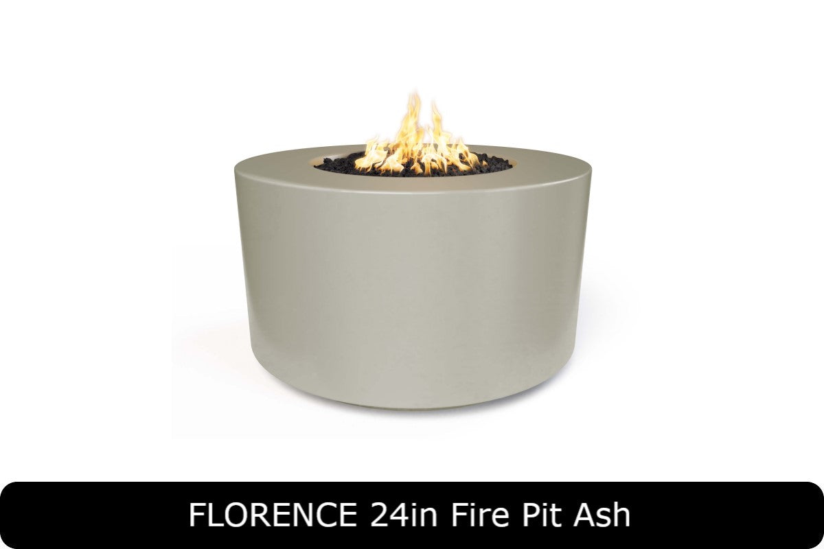 The Outdoor Plus Florence 24in Tall Round Gas Fire Pit