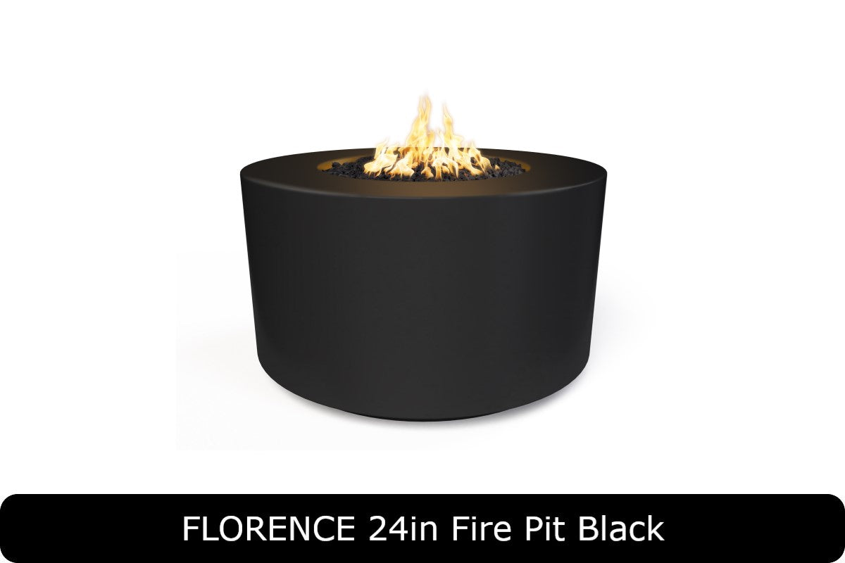 The Outdoor Plus Florence 24in Tall Round Gas Fire Pit