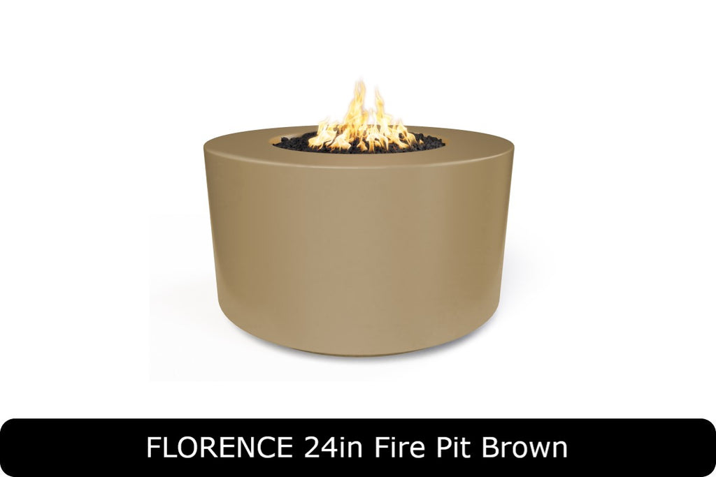 The Outdoor Plus Florence 24in Tall Round Gas Fire Pit
