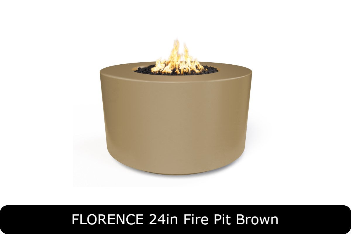 The Outdoor Plus Florence 24in Tall Round Gas Fire Pit