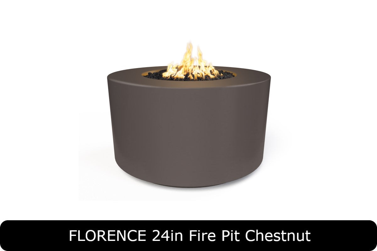 The Outdoor Plus Florence 24in Tall Round Gas Fire Pit