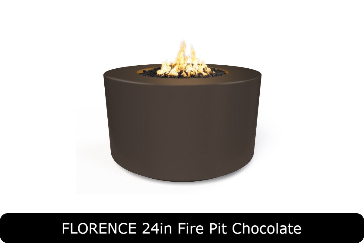 The Outdoor Plus Florence 24in Tall Round Gas Fire Pit