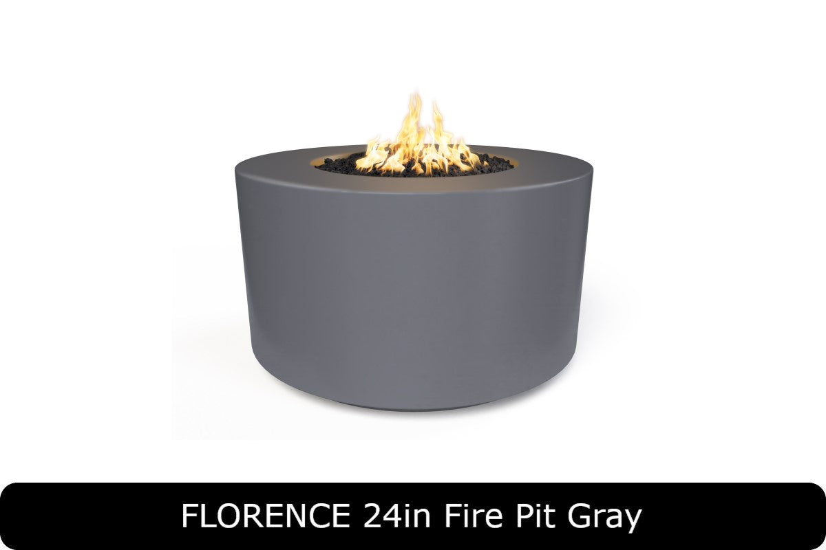 The Outdoor Plus Florence 24in Tall Round Gas Fire Pit