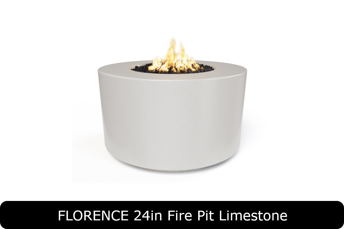 The Outdoor Plus Florence 24in Tall Round Gas Fire Pit