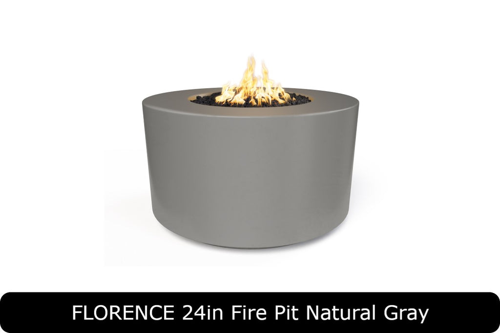 The Outdoor Plus Florence 24in Tall Round Gas Fire Pit