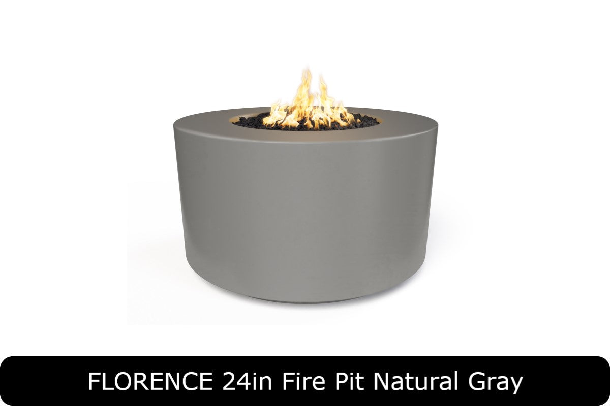 The Outdoor Plus Florence 24in Tall Round Gas Fire Pit