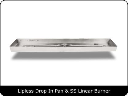 Rectangular Lipless Drop In Pan & Burner Kits
