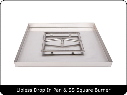 Square Lipless Drop In Pan & Burner Kits