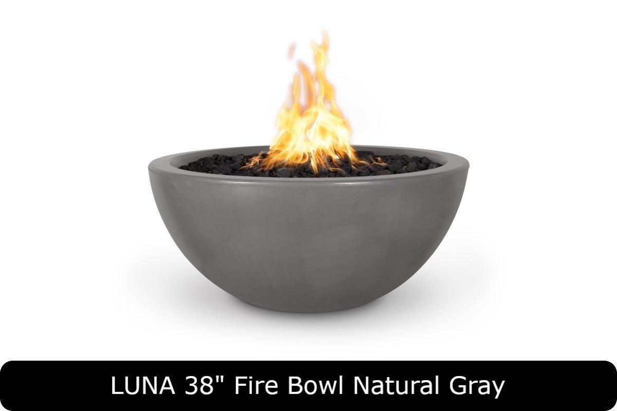 The Outdoor Plus Luna Round Gas Fire Bowl