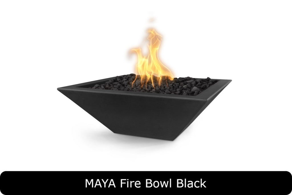 The Outdoor Plus Maya Square Gas Fire Bowl