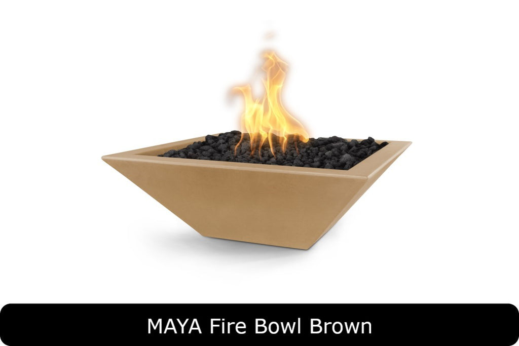 The Outdoor Plus Maya Square Gas Fire Bowl